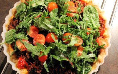 Köttfärs och ajvar i ett skal (mjölkfri)