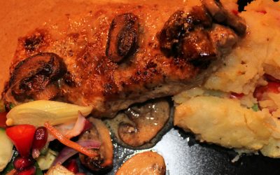 Varm potatiskaka med paprika och salladslök (mjölkfri)