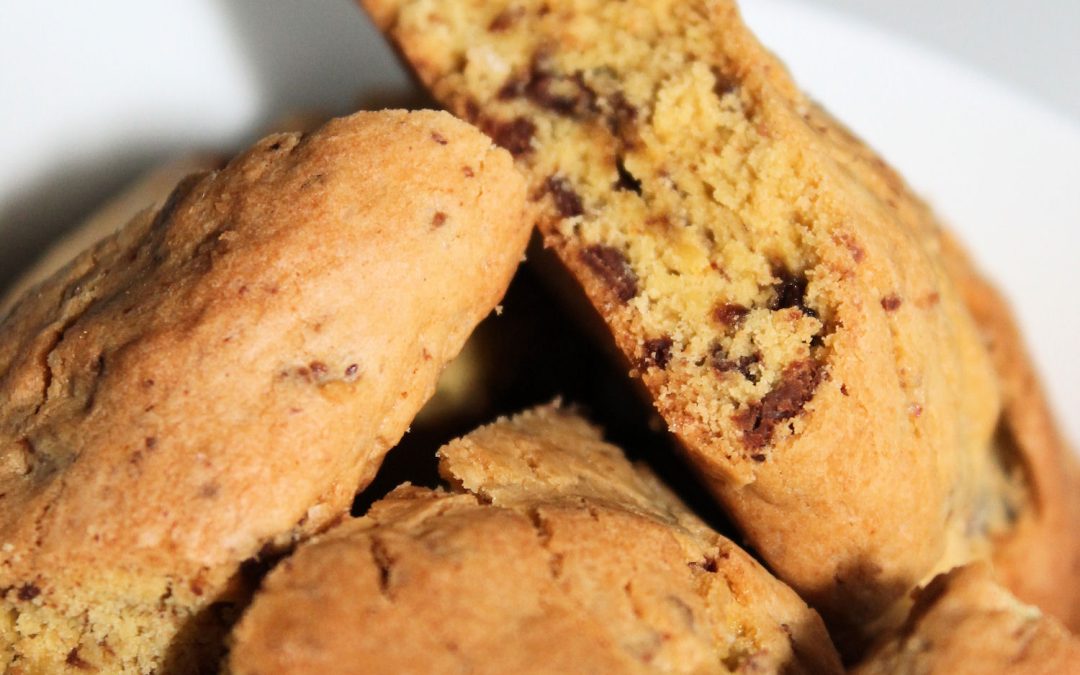Saffransbiscotti med choklad och nötter (mjölkfri)