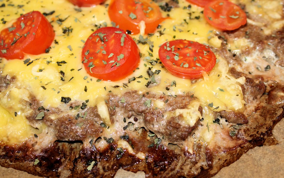 Köttfärspizza utan botten (gluten- och mjölkfri)